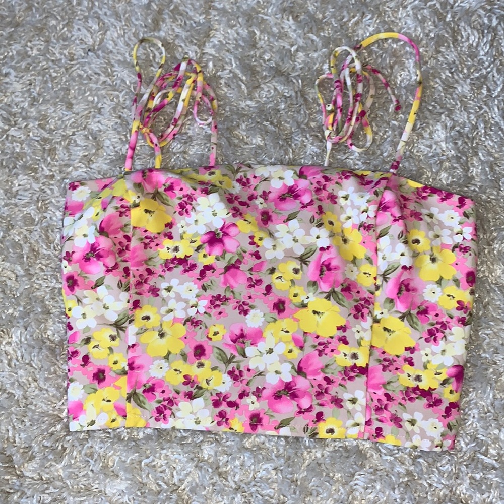 Forever 21 floral crop top